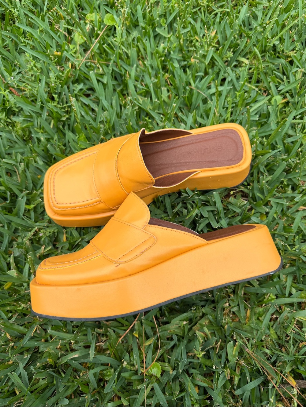 Alohas SVEGAN Tempera Fisherman-Inspired Platform Mule Loafers – Size US 8.5 - Picture 7 of 12